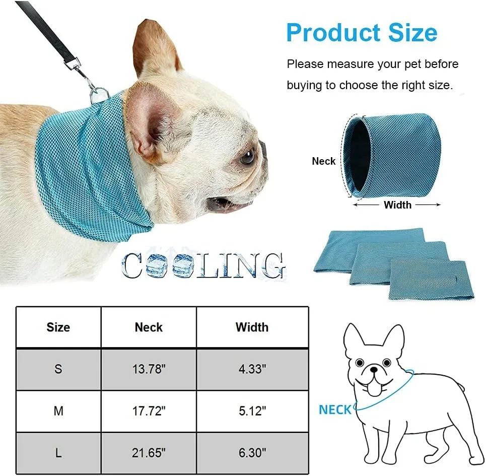 Pañuelo de enfriamiento para perros - Bandana de refrigeración para caminatas y viajes con mascotas — imagen 2