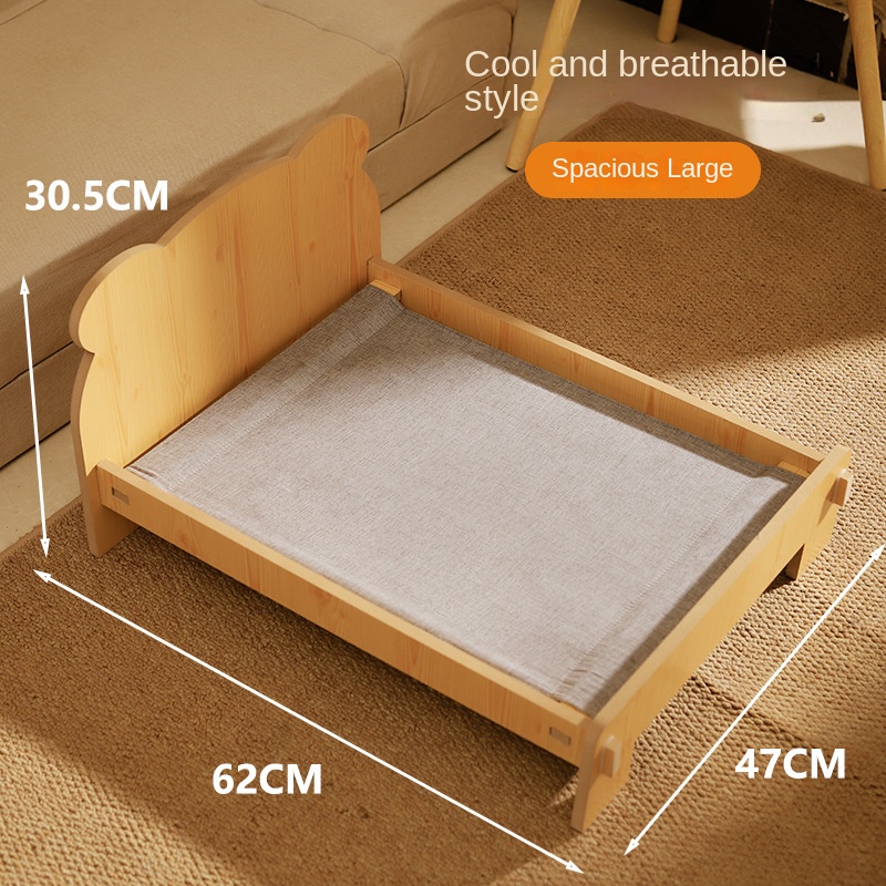 Cat Bed Universal Pet Bed Pet Nest Dog Nest Removable Solid Wood Bed Cute Kitten Princess Bed Pet Supplies — image 9