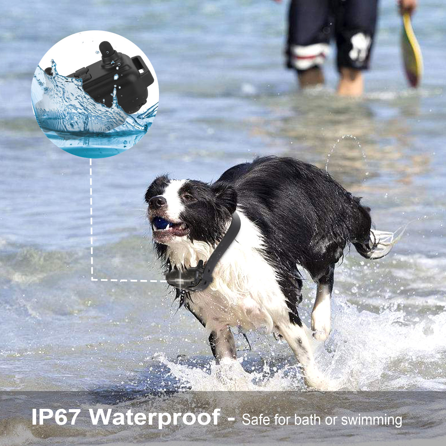 Cinturón de Adiestramiento para Perros con Control Remoto IP67 Resistente a Agua y Polvo Pet Trainer 300mAh Recargable 875 Yardas Control Remoto 4 Modos Niveles Ajustables — imagen 5
