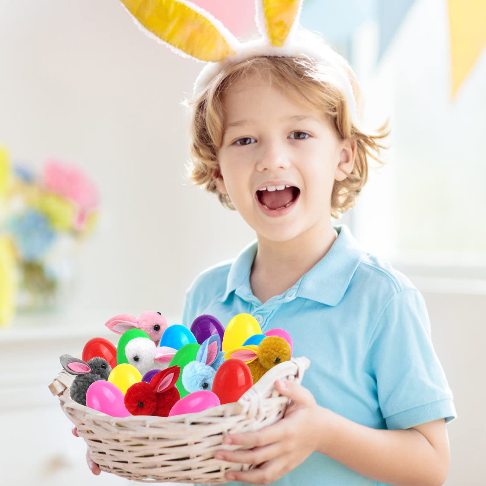 Conjunto de Decoraciones de Pascua de Conejos de Huevo Miniáticos — imagen 3