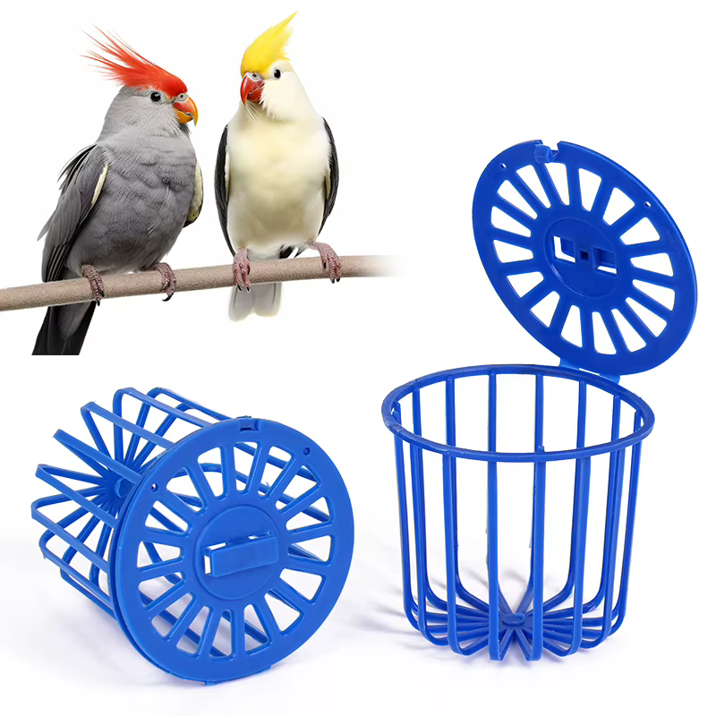 2 comederos para loro, soporte de verduras y frutas para jaula de pájaro, accesorios de jaula, cesta colgante, contenedor de comida, suministros para jaula de periquito — imagen 4