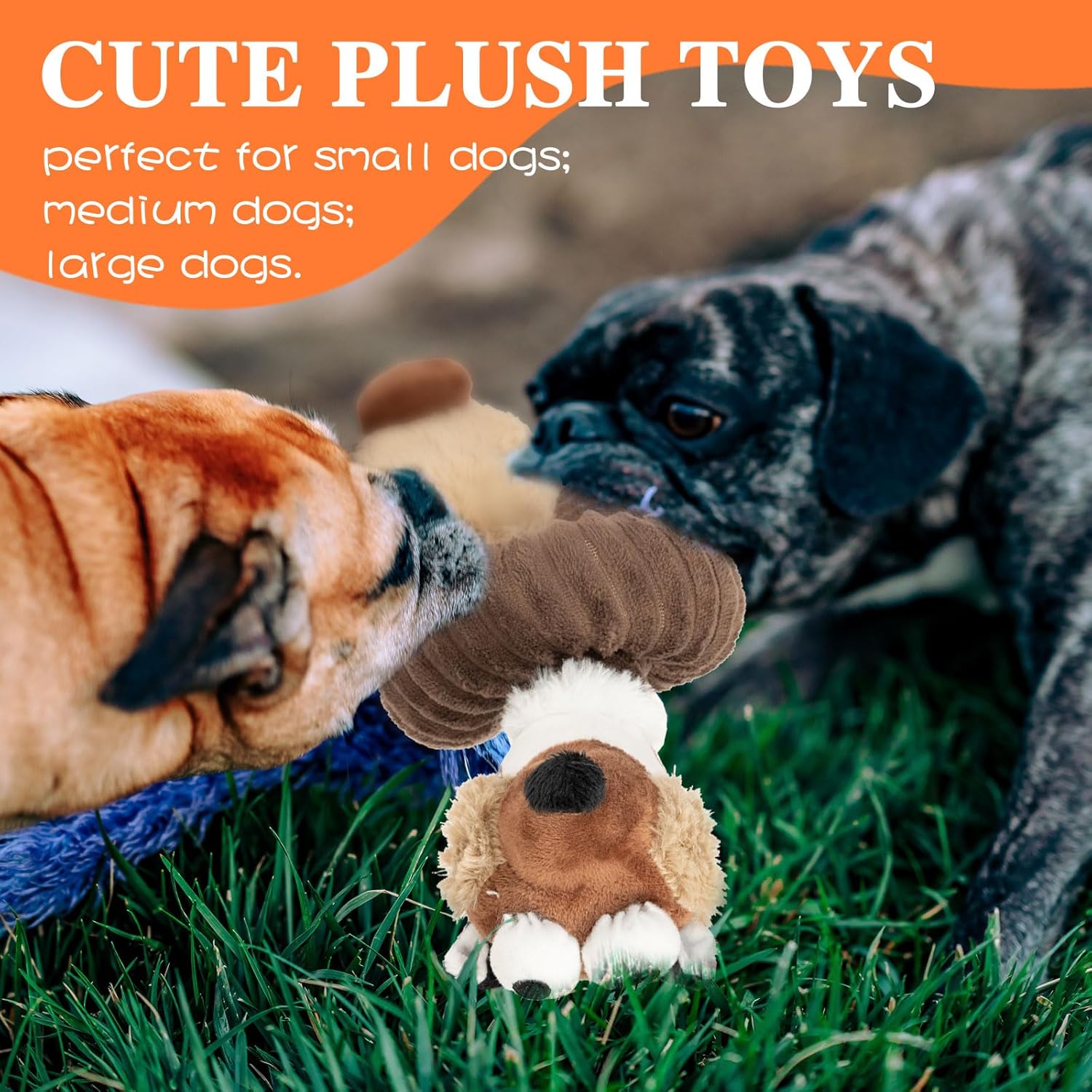 Juguetes de Perro con Sonido Plush para Cachorros Juguetes de Peluche y Crinkle para Perros Pequeños Medianos Grandes — imagen 5