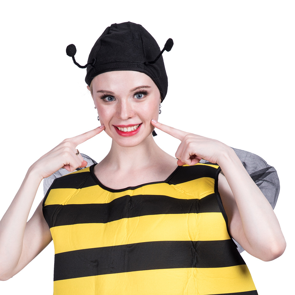 Halloween yellow and black stripes sleeveless insect cute bee COS costume — image 4