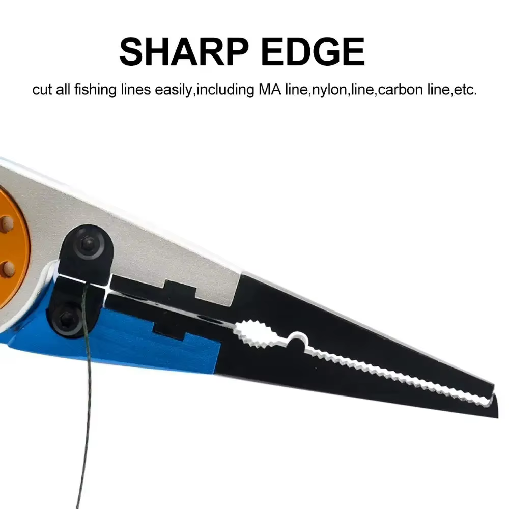 Fishing Pliers Line Cutter Multifunctional Knot Aluminum Alloy Scissors Hook Remover 150g 20CM Fishing Equipment — image 5