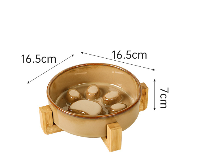 Kiln-changing ceramic pet cat bowl basin dog bowl drinking bowl — image 4