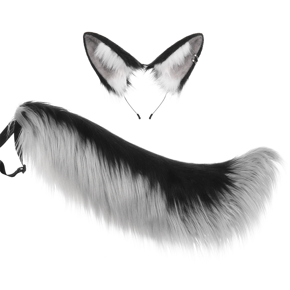 Halloween Handmade Wolf Cosplay Costume with Realistic Fur, Animal Ears and Tail Set for Anime Convention Accessories — image 8