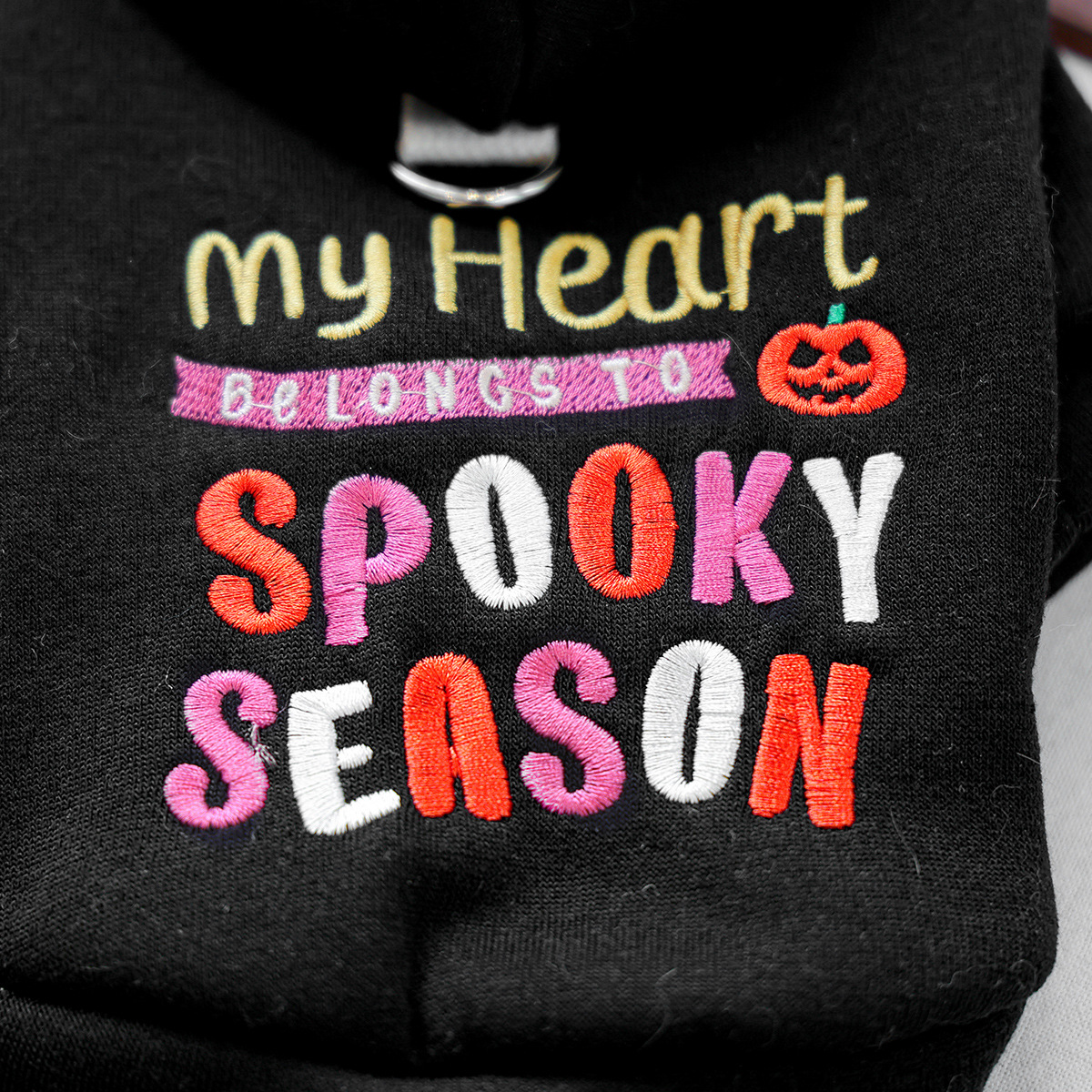 Pet Clothes Autumn Winter Small Dog Puppy Holiday Letter Embroidery Halloween Sweatshirt — image 5