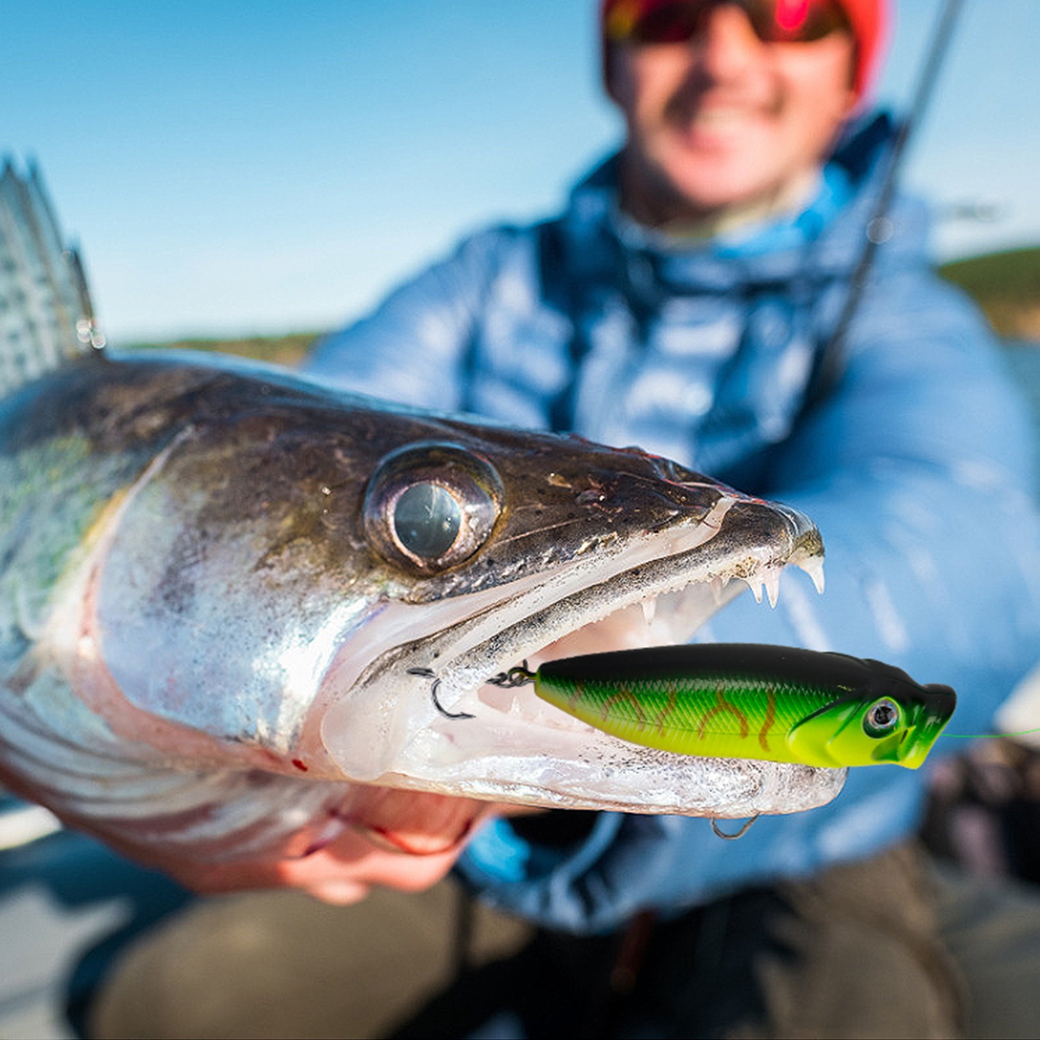 Kit de Pesca con 383 Piezas de Señuelos en Caja de Aparejos, Señuelos Animados para Róbalo, Crankbaits, Spinnerbaits, Gusanos de Plástico Blando, para Agua Salada y Dulce — imagen 8