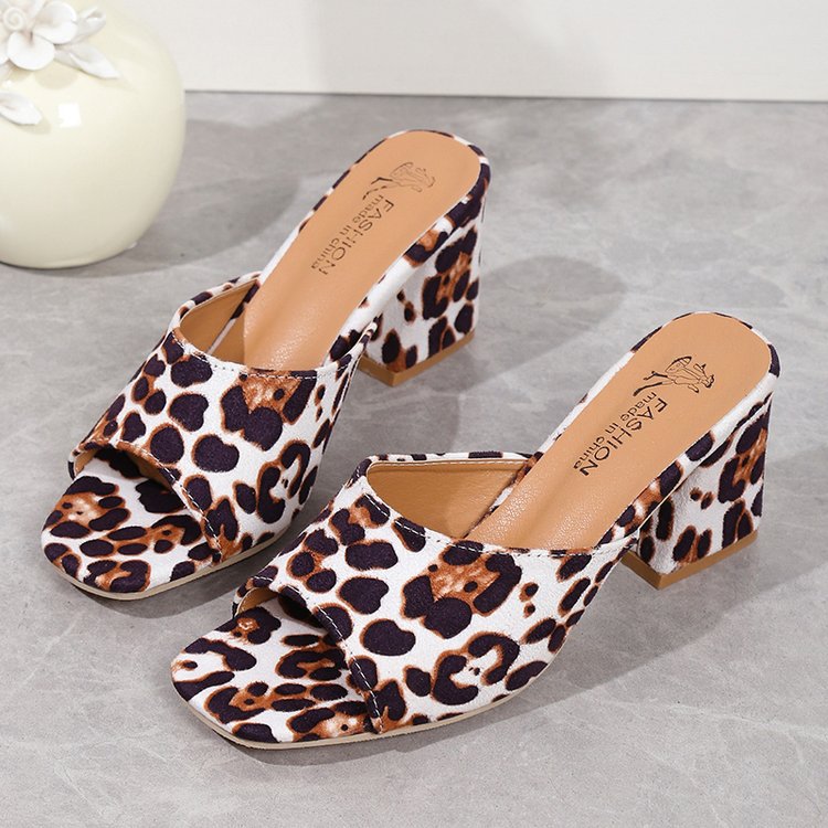 Zapatos de Verano con Punta Cuadrada y Tela de Cuero para Mujer - Sandalias con Alto Chunky — imagen 5