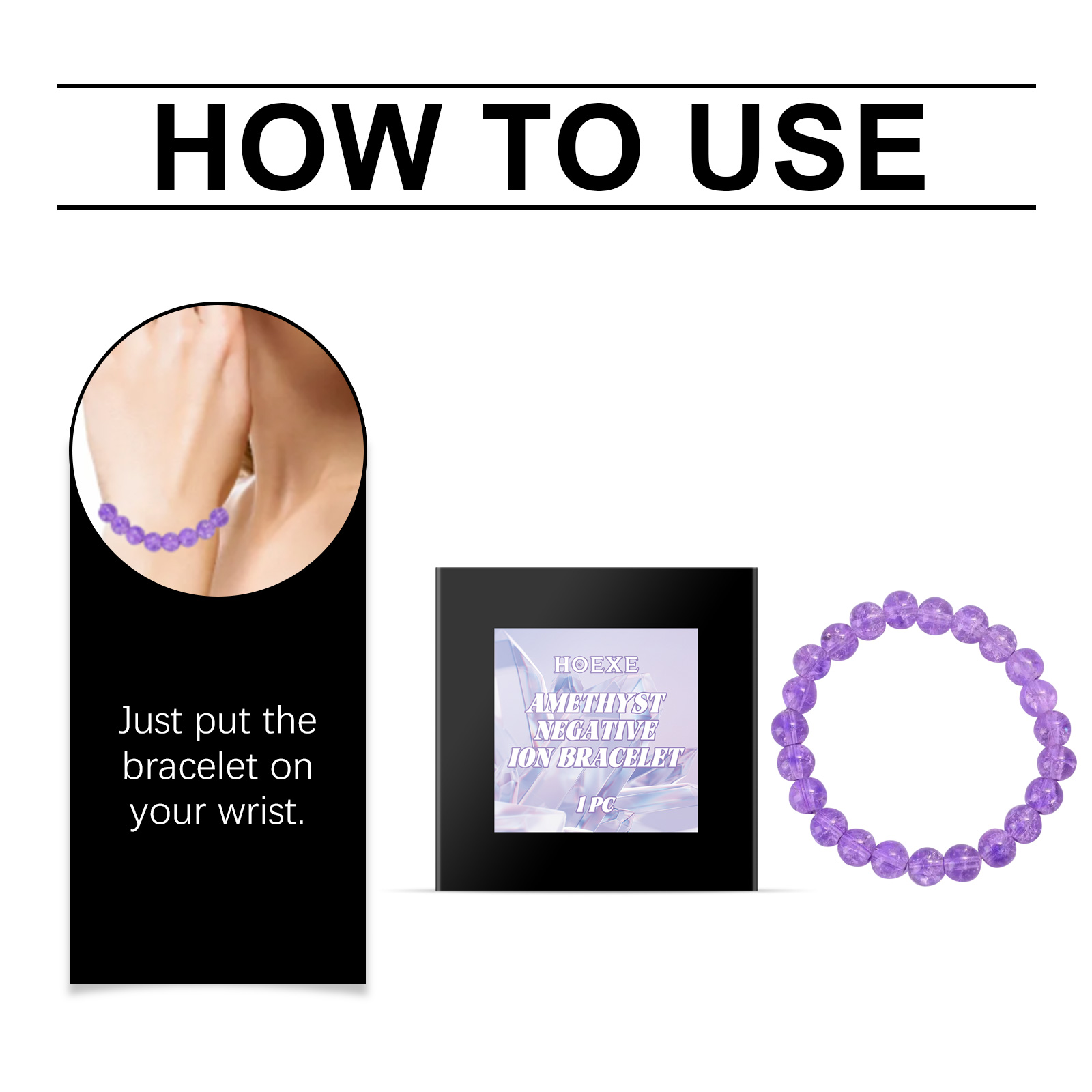 Purple Bracelet Purple Rabbit Hair Crystal Personality Trend Fashion With Purple Hand Beaded Bracelet — image 6