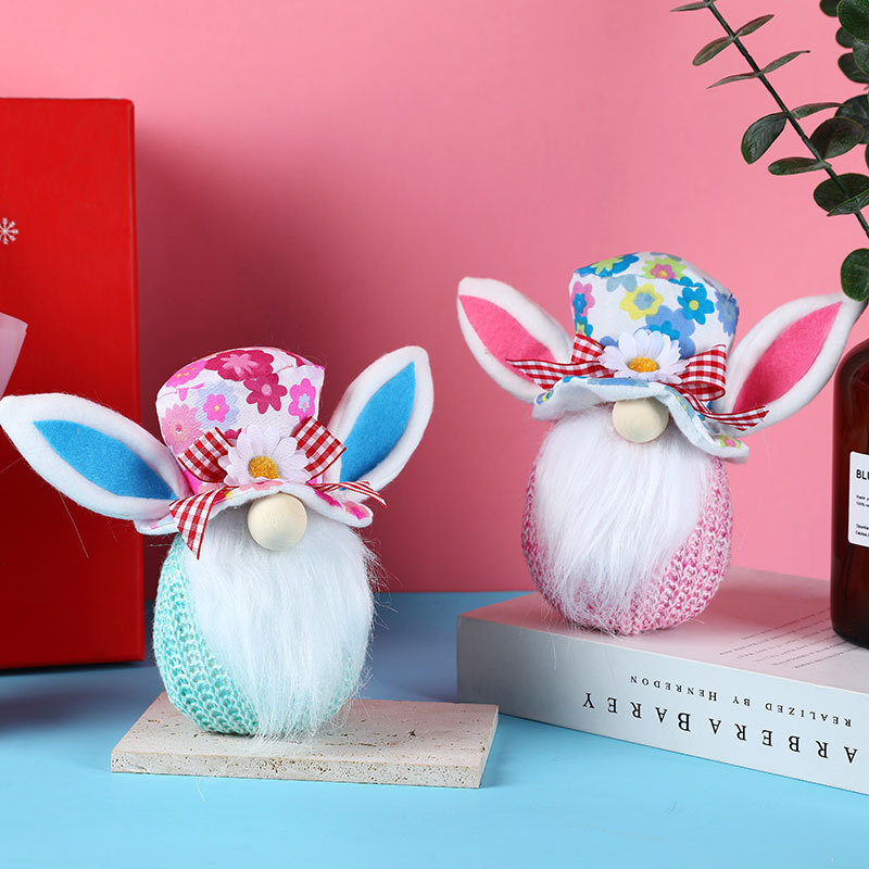 Nueva decoración de gnomos sin cara para conejo de Pascua — imagen 2