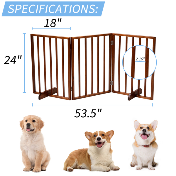 Reja para Mascotas Plegable Marrón, Paquete de 3 — imagen 14