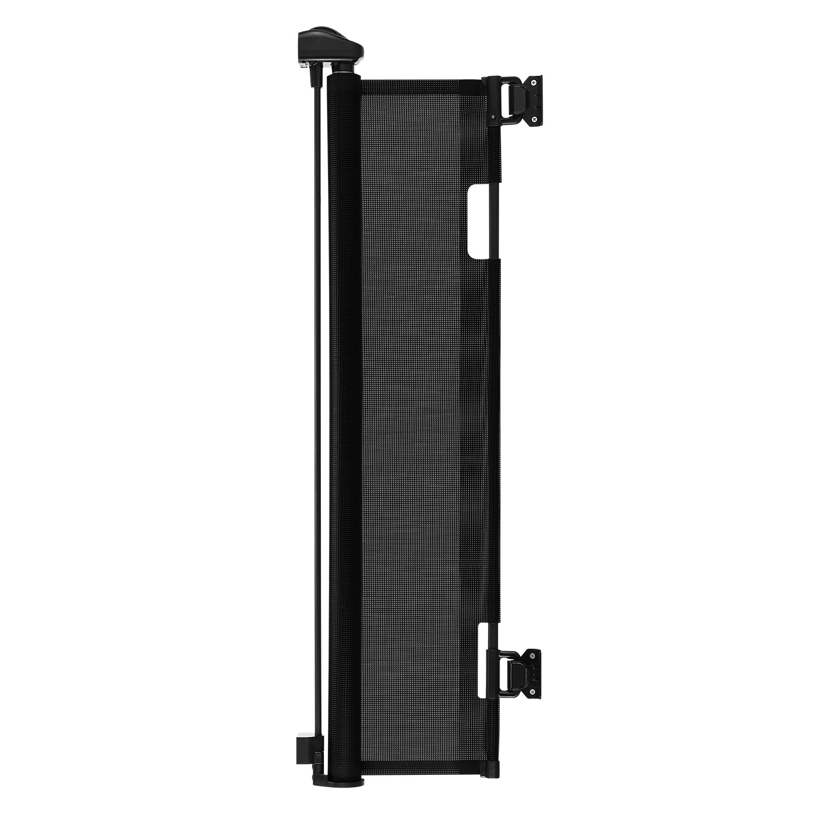 Retractable Baby Gate, Extends To 72.8 Inch Wide, 38.5 Inch Tall, With Security Lock, Easy To Use, Walk Through Without Tripping, Mesh Dog Gate For Stairs, Hallways, Indoor Outdoor, Black — imagen 1
