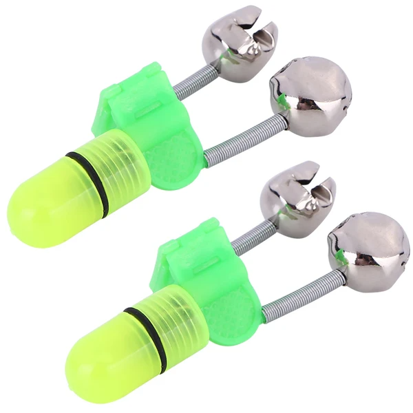 Alarma de Mordida LED para Pesca Nocturna, 10/40 Piezas, 2 Campanas, Luz, Clip para Punta de Caña, Anillo de Alerta — imagen 4