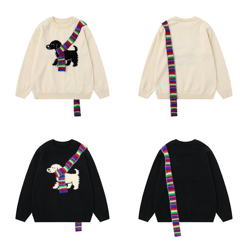Little dog rainbow scarf sweater — image 6