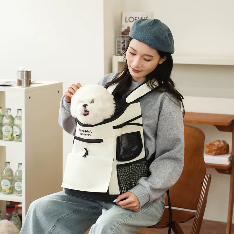 Pet Carrier Backpack for Cats and Dogs, Portable Front-Carry Cat Carrier with Ventilation, Double Shoulder Bag for Travel — image 4