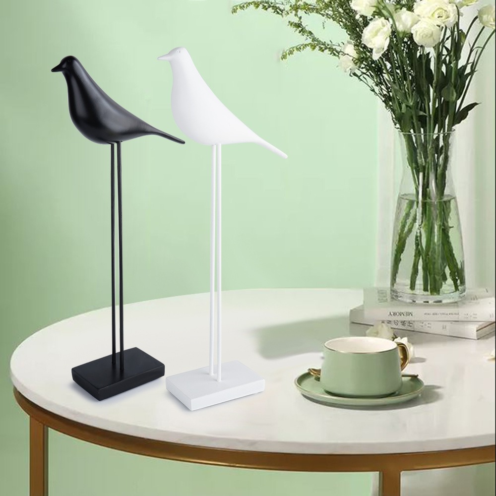 Decoraciones de pájaros palomas en negro y blanco creativas para decorar el hogar — imagen 5