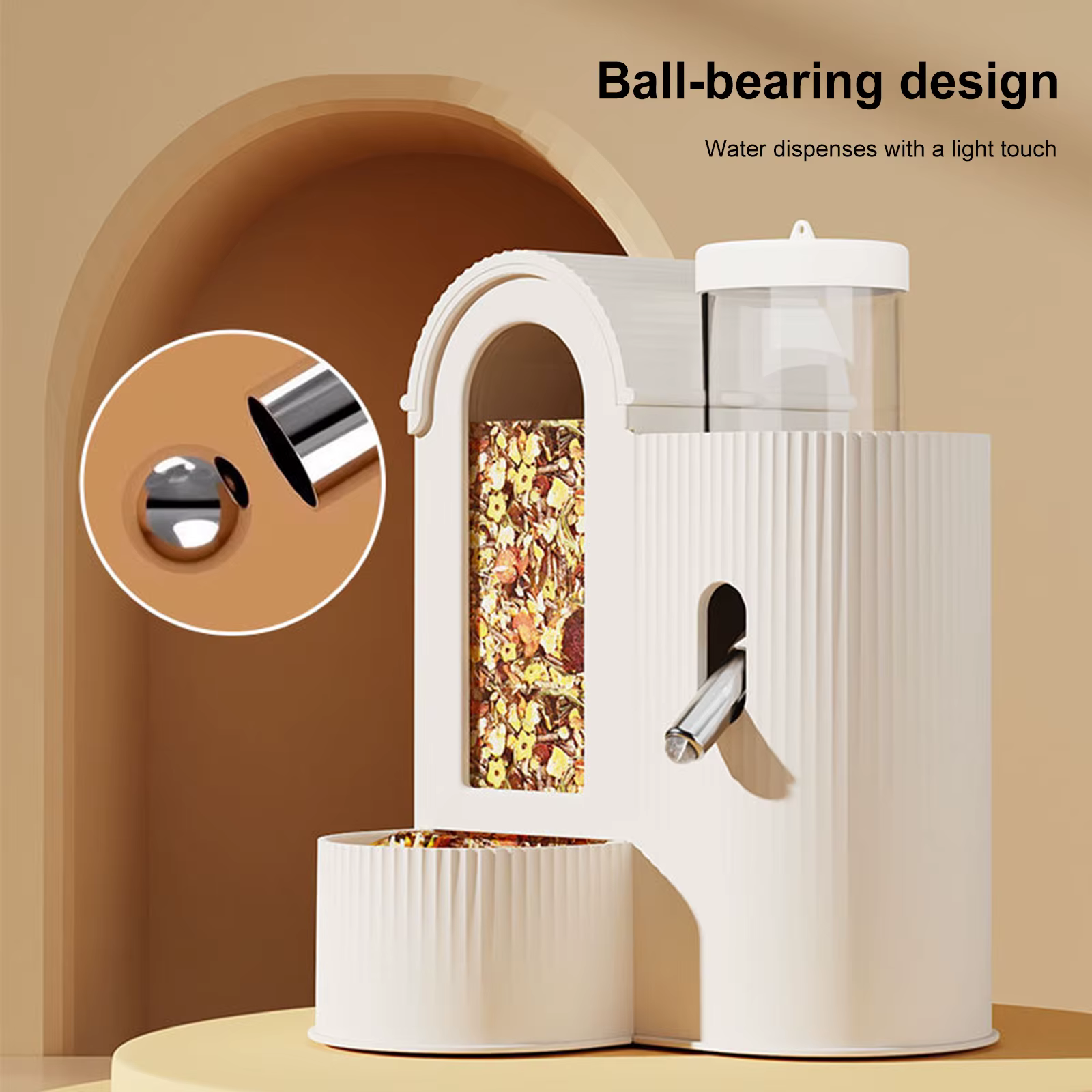 Comedero Automático 2 en 1 con Botella de Agua Alimentador y Bebedero para Hámster Comedero para Animales Pequeños Hámster, Cobaya, Rata, para Jaula y Hogar — imagen 2