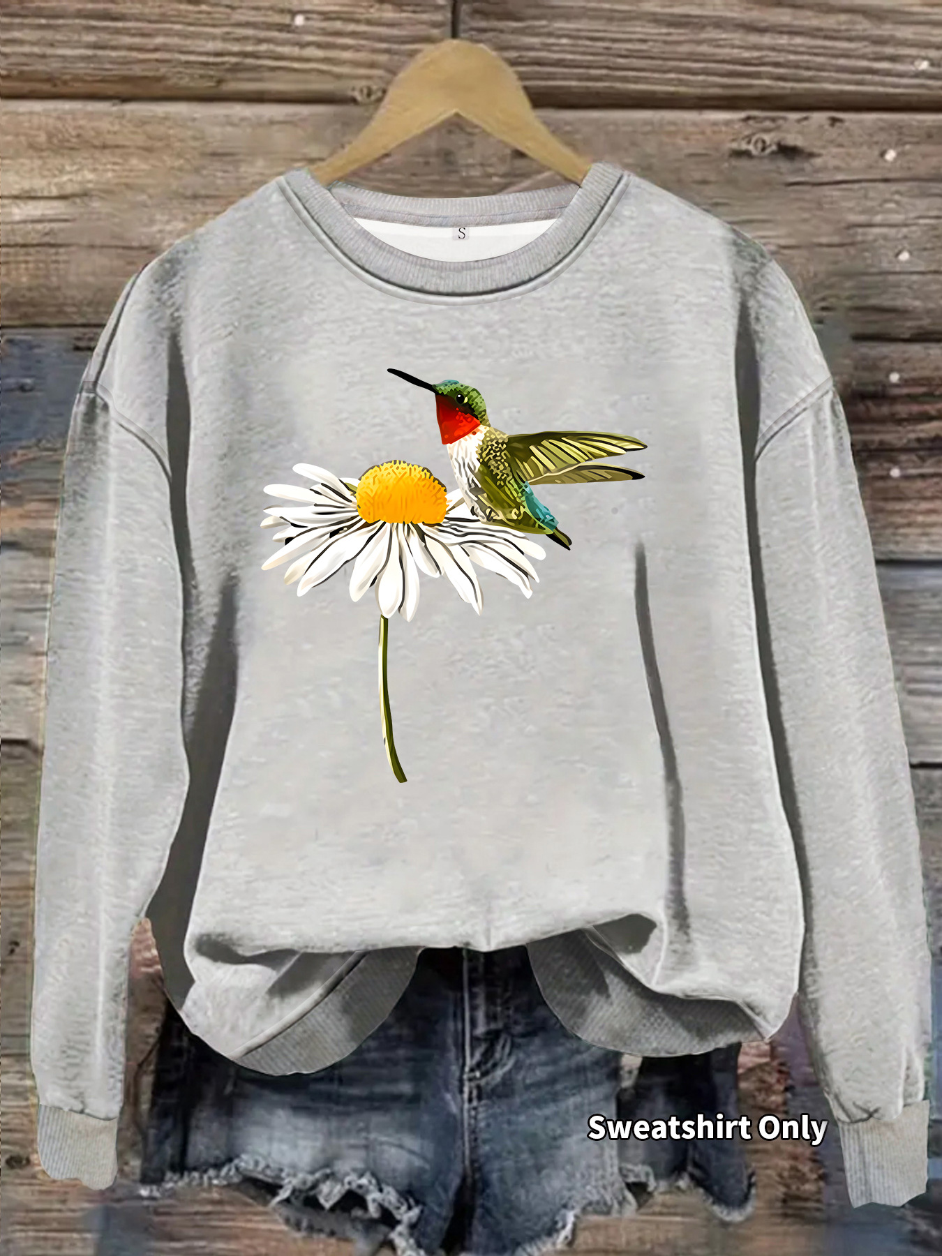 Daisy and Hummingbird Printed Hoodie — image 11