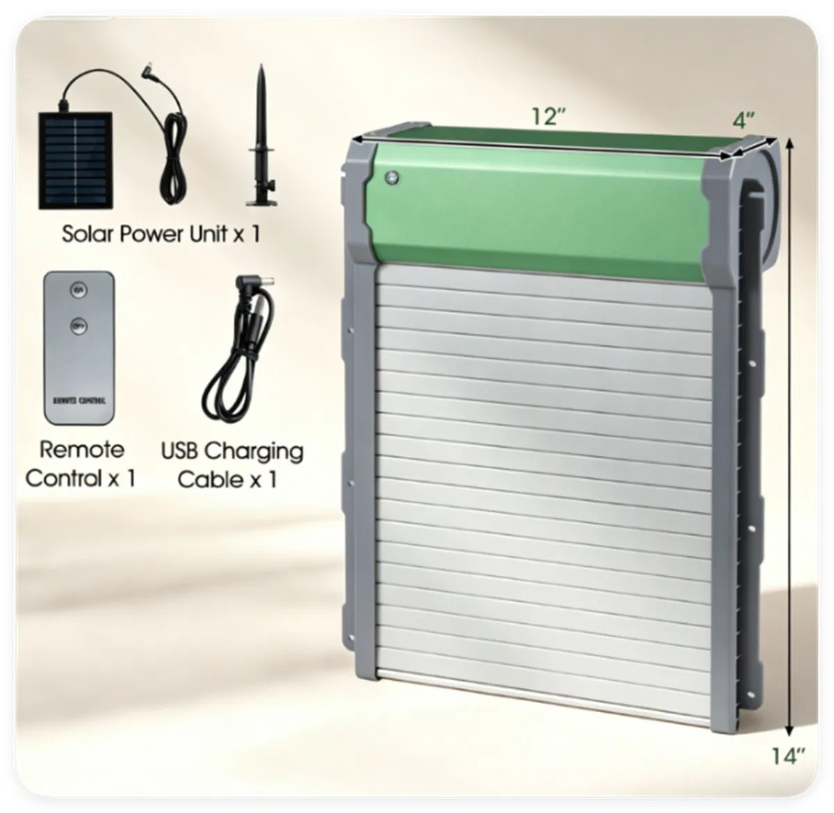 Solar Powered Automatic Chicken Coop Door with 4 Modes Light Sensor Timer Remote Control, Anti-Pinch Weatherproof Aluminum Opener for Chickens Ducks Rabbits Poultry — image 4