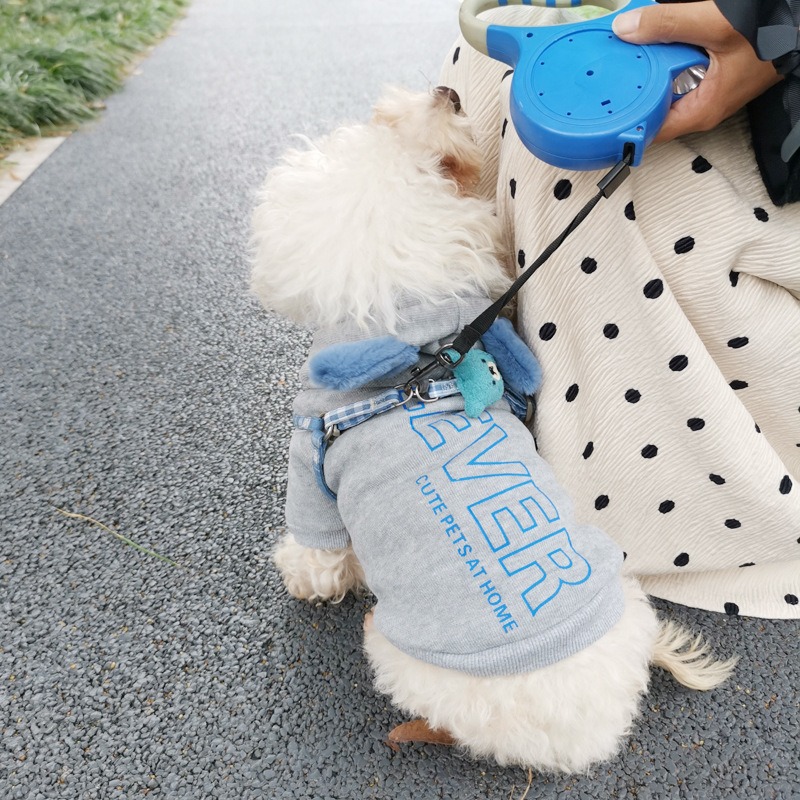 Ropa de Mascotas Chaqueta Plush con Capucha para Perros Cómoda y Caliente — imagen 7