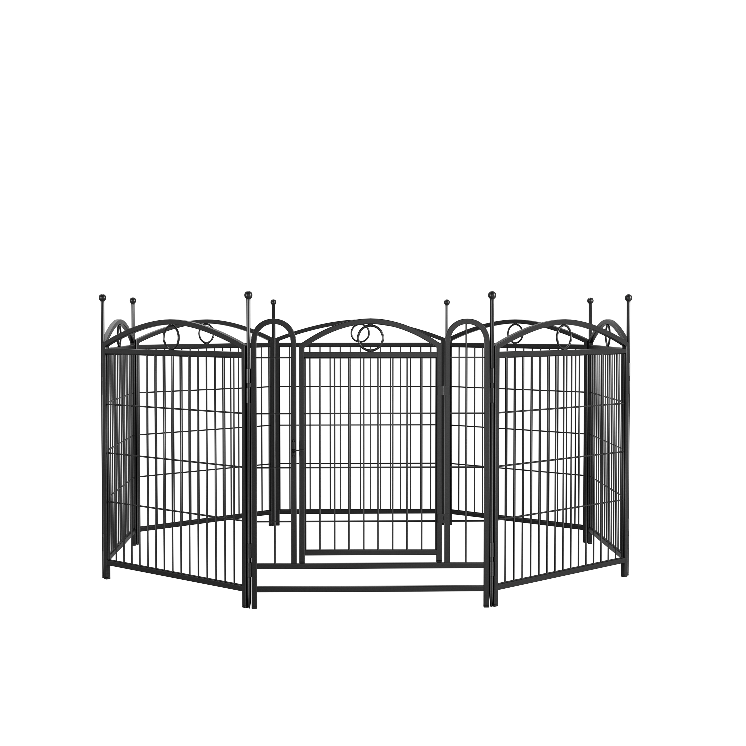 Dog Playpen Indoor 32 inch 8 Panels Metal Dog Pen Pet Dog Fence Outdoor Exercise Pen with Doors, Heavy Duty Dog Fence Puppy Pen for Large Medium Small Dogs Indoor Outdoor Foldable Pet Exercise Pen — image 9