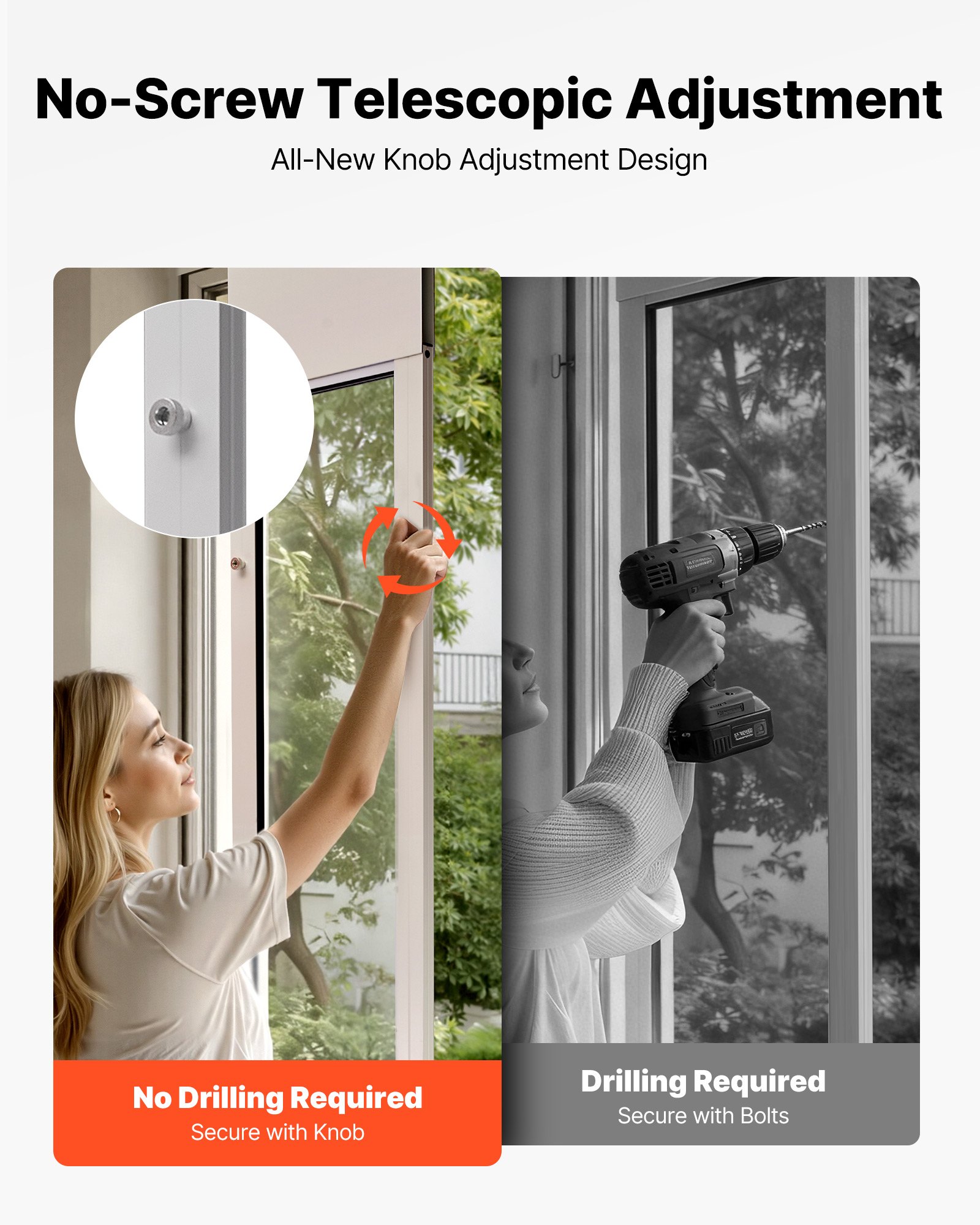 Dog Door For Sliding Glass Door, 91 To 96 In Adjustable Height, Aluminum Alloy Frame With Metal Rotating Hinges, Lock Design, 8 1/4 X 12 1/4 In Flap, Sliding Glass Pet Door For Renters — imagen 3