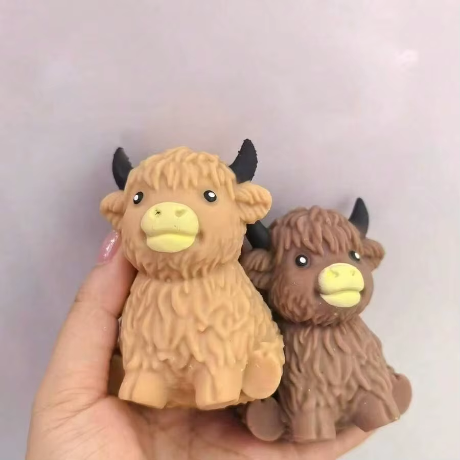 Scottish Highland Cow Squishy Slow Rebound Anxiety Relief Fidget Toy, Squishy Toys, Kid Toys, Juegos Para Niños, Cheese Squishy — image 2