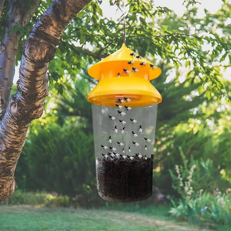 2 Piezas de Trampas para Moscas Reutilizables, Bolsas Cebo Atrapamoscas para Exteriores, Resistentes y Confiables para Pastizales, Huertos, Establos, Granjas, Jardines y Caballerizas — imagen 4