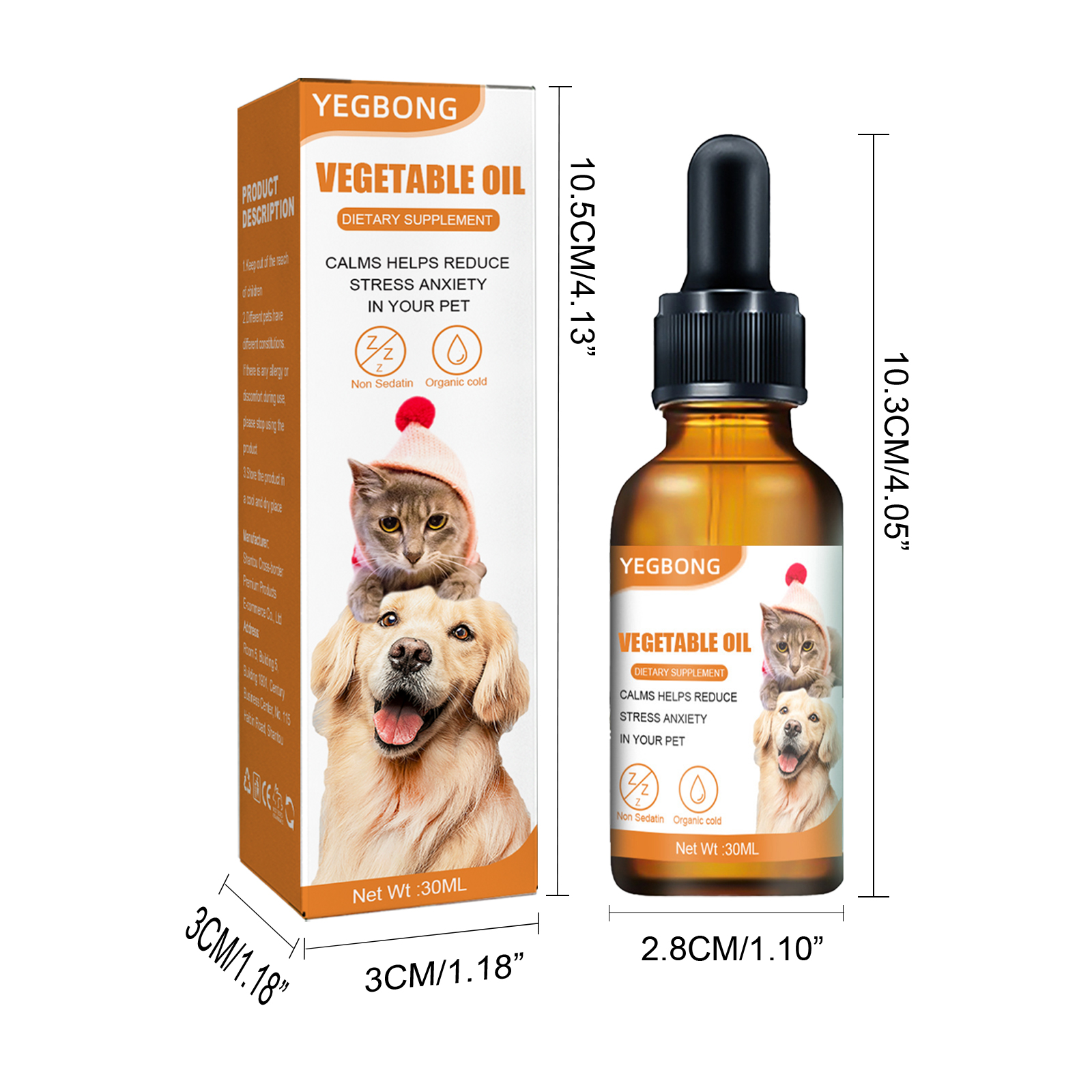 Aceite de Hemp para Calmar Mascotas - Alivio Natural de Ansiedad para Perros y Gatos, Mejora el Apetito y Salud Animal, 30ml — imagen 3