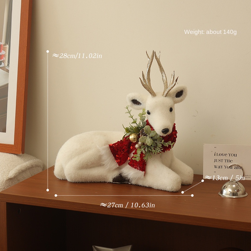 Christmas Decoration Figurines Snowman Santa Reindeer Squirrel Polar Bear Christmas Tree Ornaments Scene Decoration — image 6