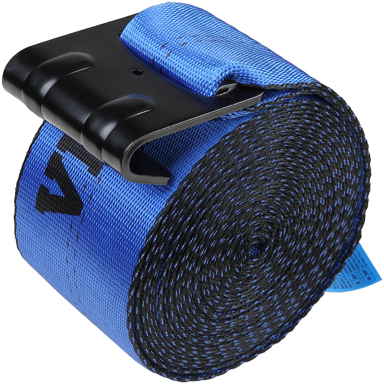 Winch Straps, 4 X 30 6000 Lbs Load Capacity, 18000 Lbs Breaking Strength, Truck Straps With Flat Hook, Flatbed Tie Downs Cargo Control For Trailers, Farms, Rescues, Tree Saver, Blue — image 5