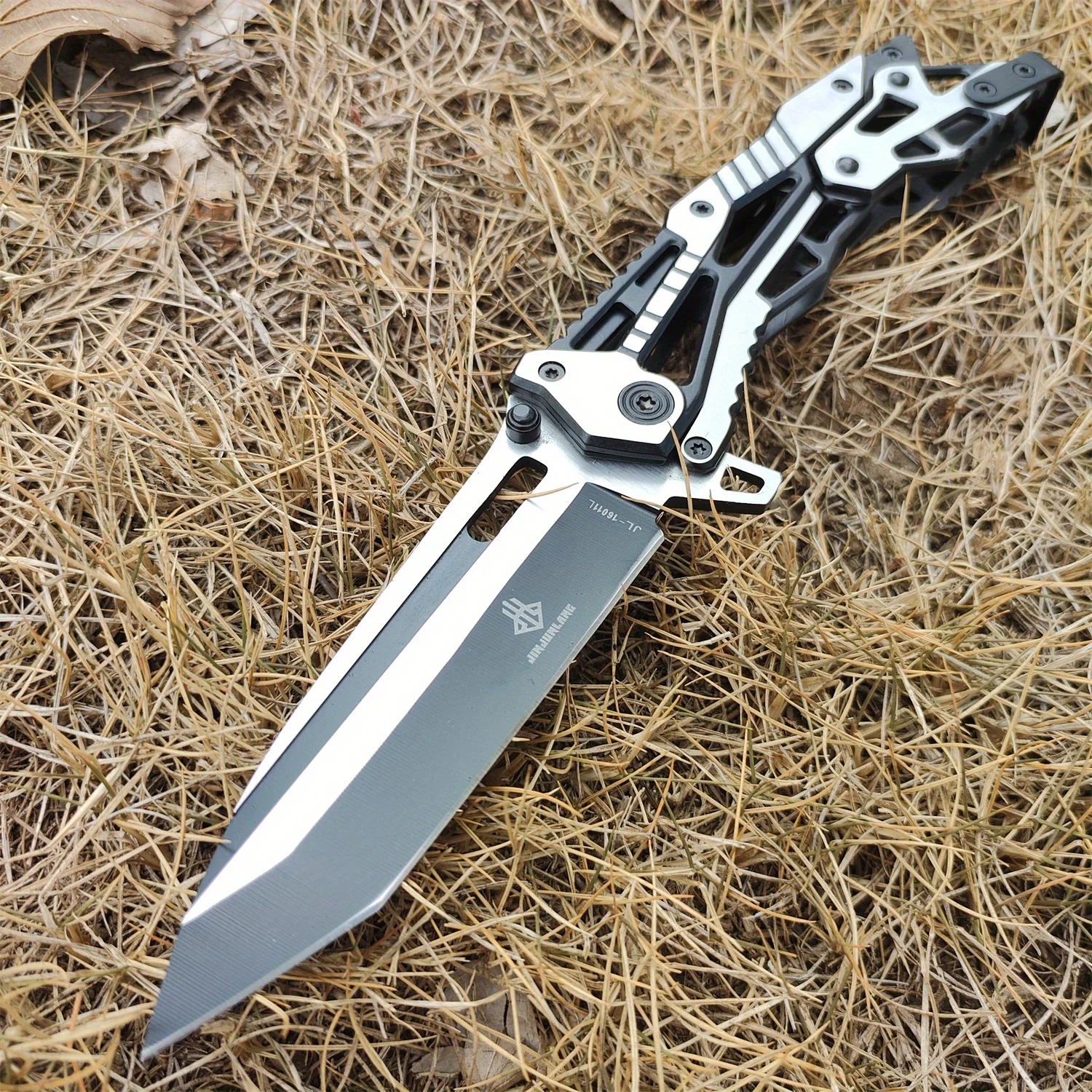 Steel Samurai EDC Folding Knife - 3.35" 8CR15MOV Blade, 5.1oz Ultra-Lightweight Tactical Design, Skeletonized Grip (8.35" Total) — image 1