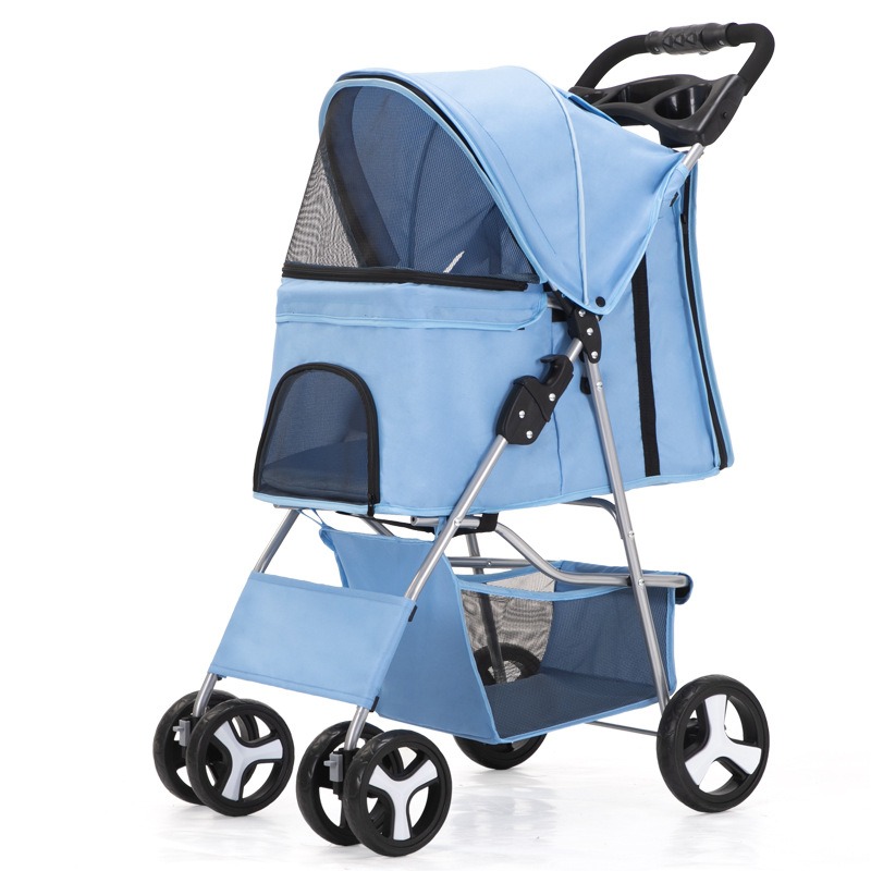 Portable Folding Pet Cart, Cat, Dog, Four Wheel Cart, Pet Out Cart, Teddy Cart, Cat Cart — image 10