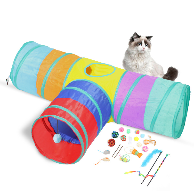New Cat Tunnel Foldable Pet Climbing Path Cat Toys — image 2