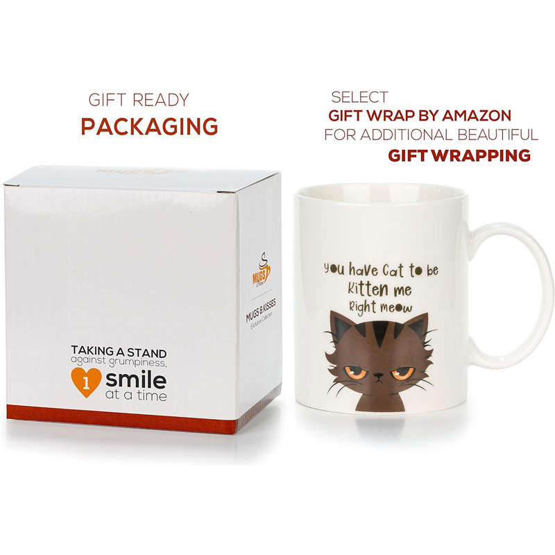 Taza de Café Divertida para Hombres y Mujeres - Tienes Gato que Debe Ser Un Gatito: Amantes de los Gatos Ríos en una Taza de Café y Té 325ml — imagen 3