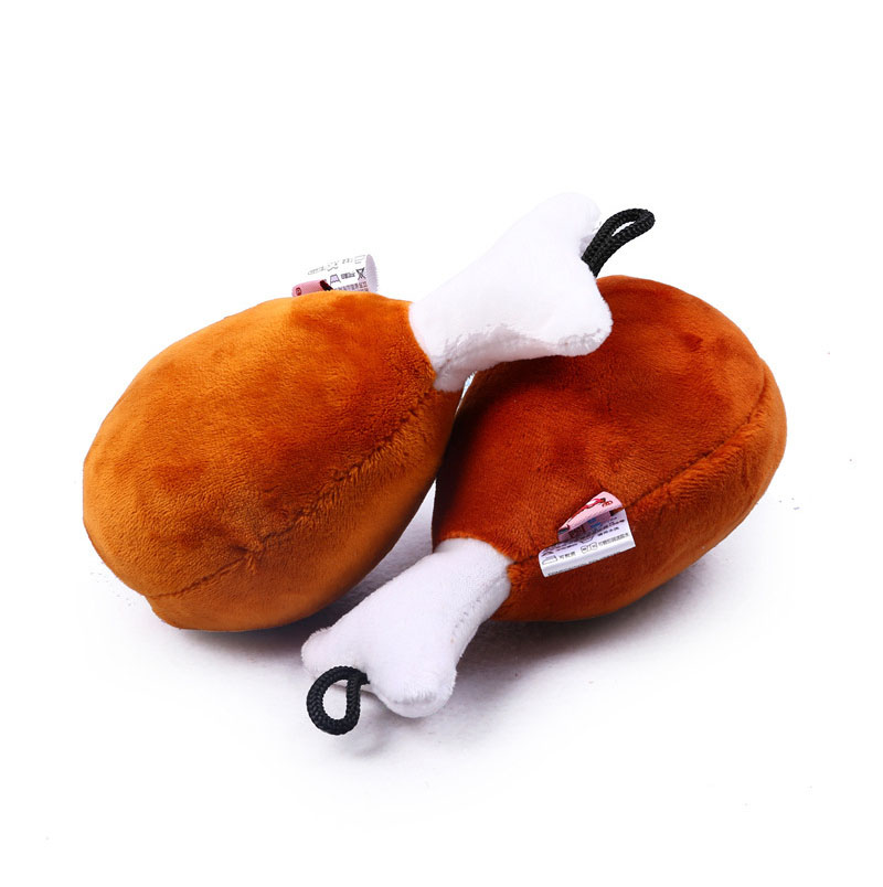 Juguetes para Mascotas Pata de Pollo Grande Juguetes con Sonido Resistentes al Mordisco Peluche de Acción — imagen 2