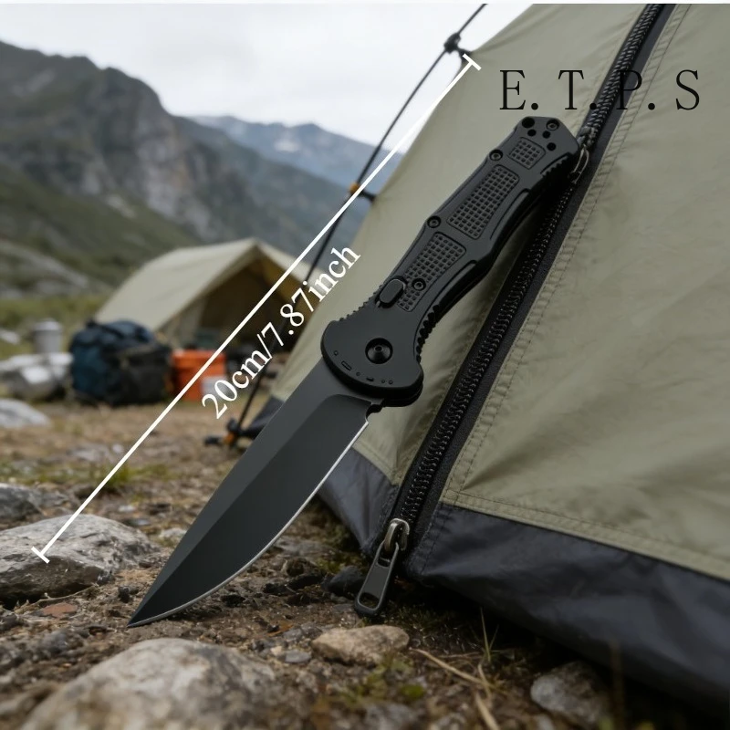 BM 9070 Folding Pocket Knife Drop Point Plain Blade Grivory Handle Hunting Camping Outdoor Multitool Knives — image 1