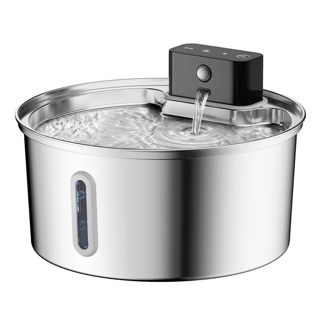 Dispensador de agua inteligente para mascotas, detección automática inalámbrica, dispensador de agua para gatos, alimentador de agua de acero inoxidable 304 — imagen 5