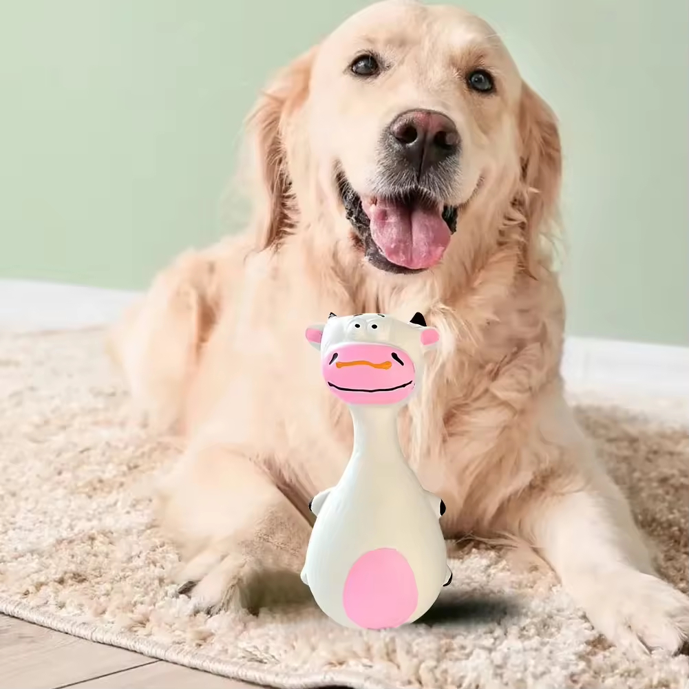 4 Piezas de Juguetes Masticables de Látex para Perros con Sonido, Juguetes Interactivos para Salud Dental, Suministros para la Dentición de Cachorros — imagen 5