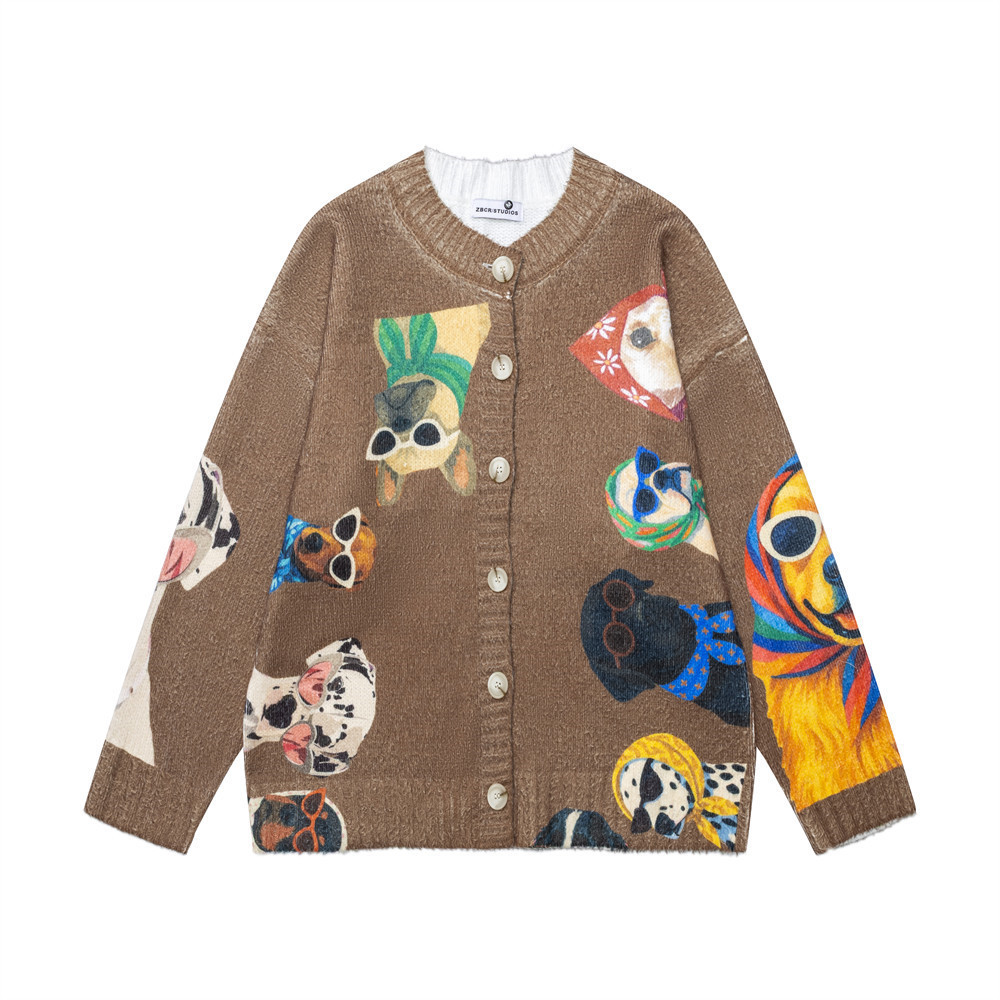 Animal puppy 3D digital full print loose cardigan — image 2