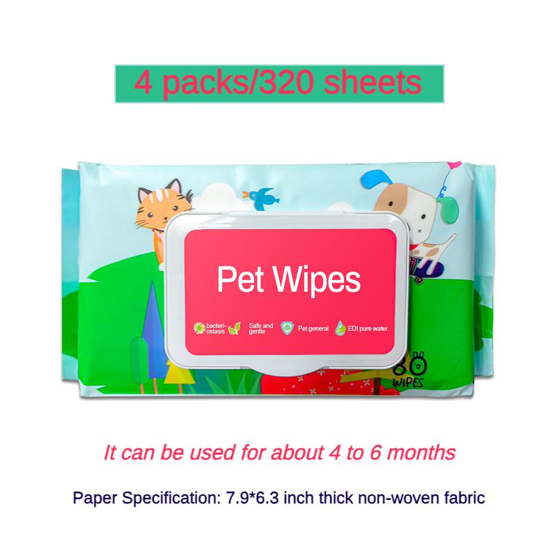 Limpieza para Perros y Gatos: Toallitas Hidratantes Sin Fragancia, Basadas en Plantas, Fáciles de Usar, Hiposensibles — imagen 4