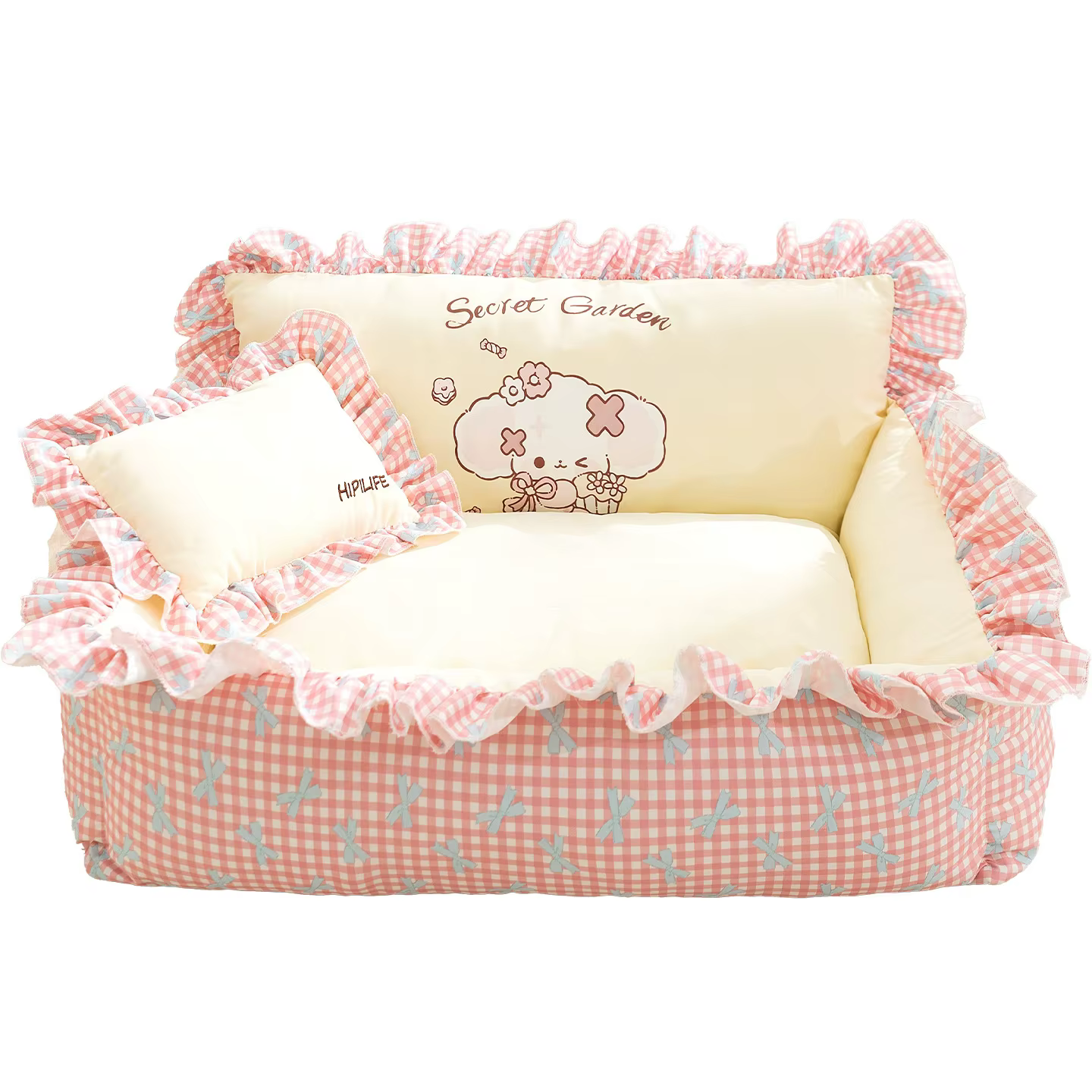 Dog Bed Pet Beds Accessories Supplies Dogs Winter Baskets Fluffy Bedding Warm Mat Sofa Big Accessory Small Breeds Puppy Cats — image 1