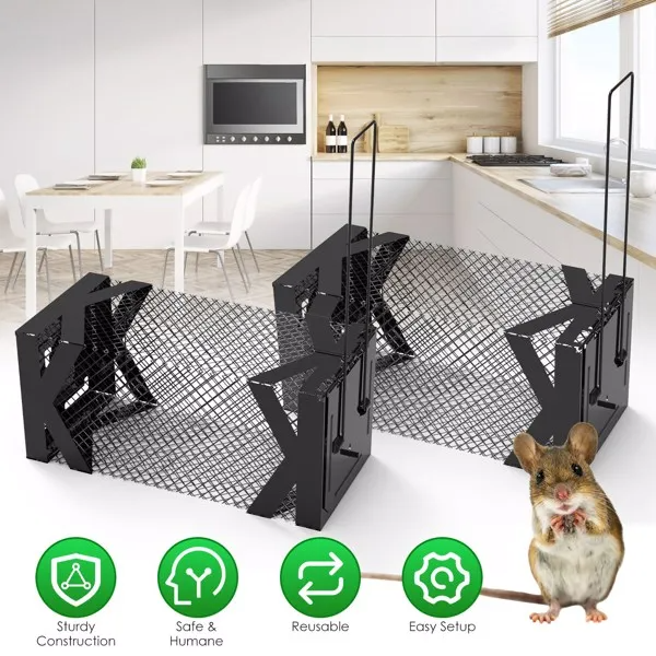 Presa Humana de Ratones, No Letal Sin Electricidad ni Químicos, Estructura Metálica Pesada 1.15 mm — imagen 1