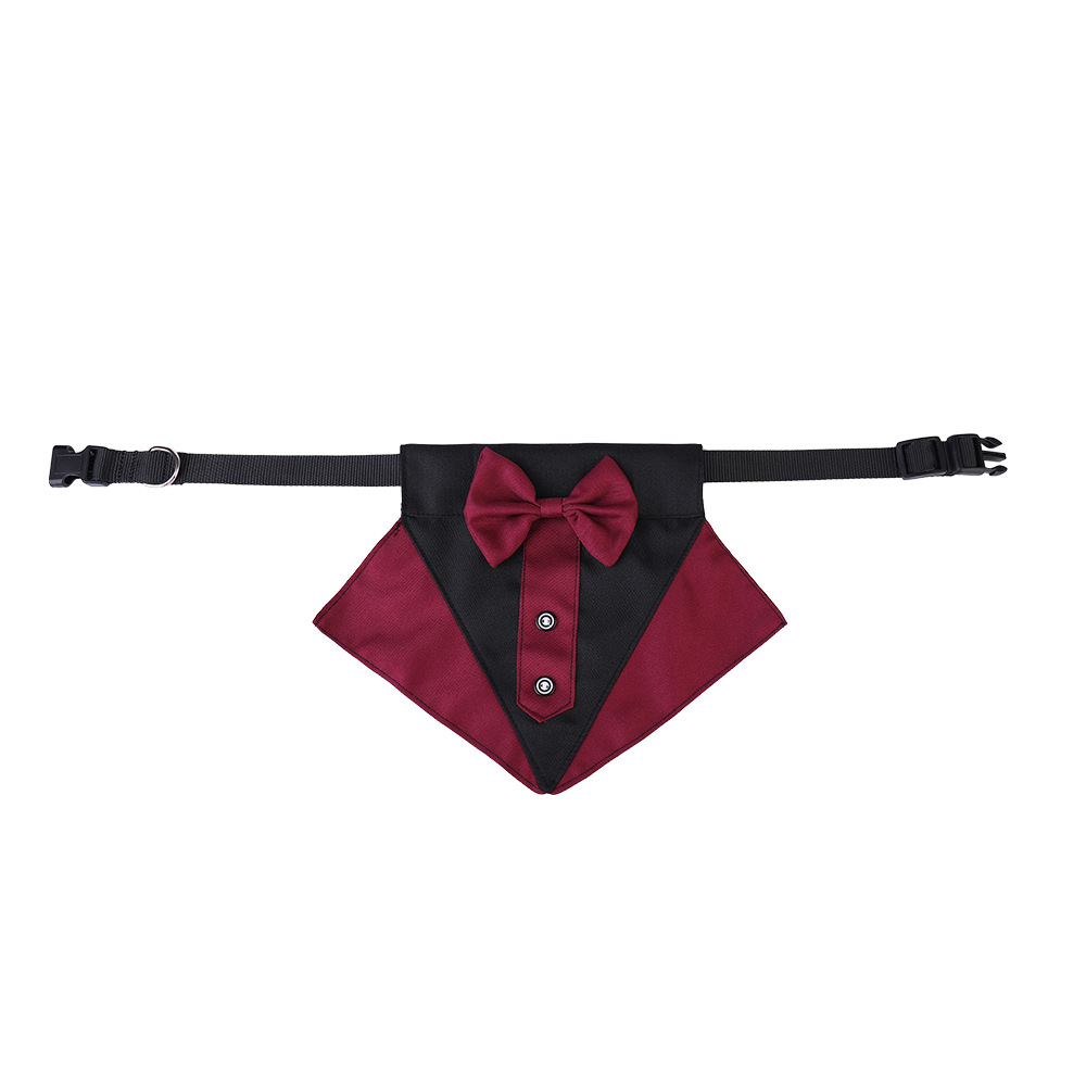 TANPOPO British style wedding suit dog bibs wedding triangle scarf pet scarf — image 7