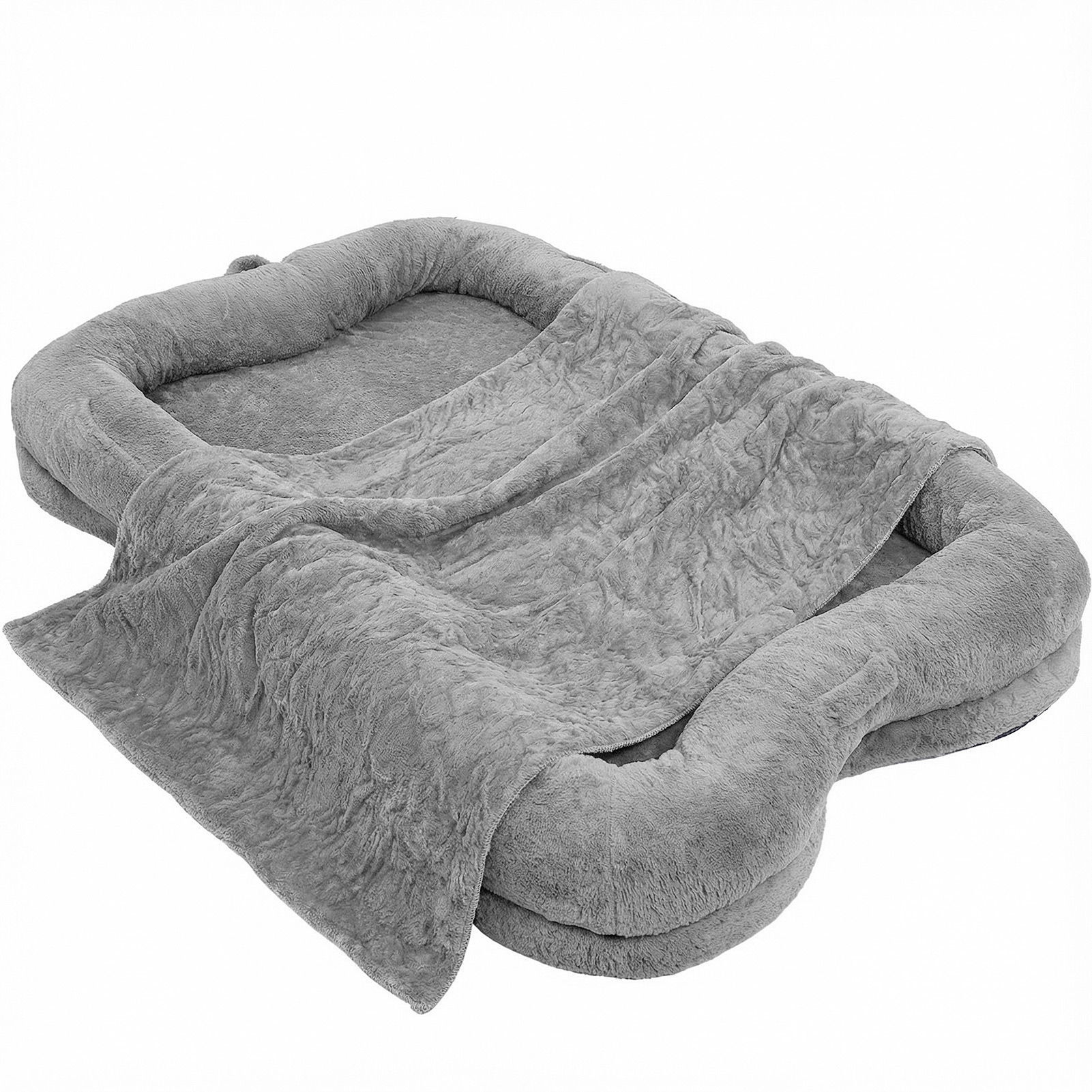 Almohada para Perros Grande Larga Duración con Bolsillo y Manta, Suave y Adecuada para Cámaras de Descanso — imagen 3