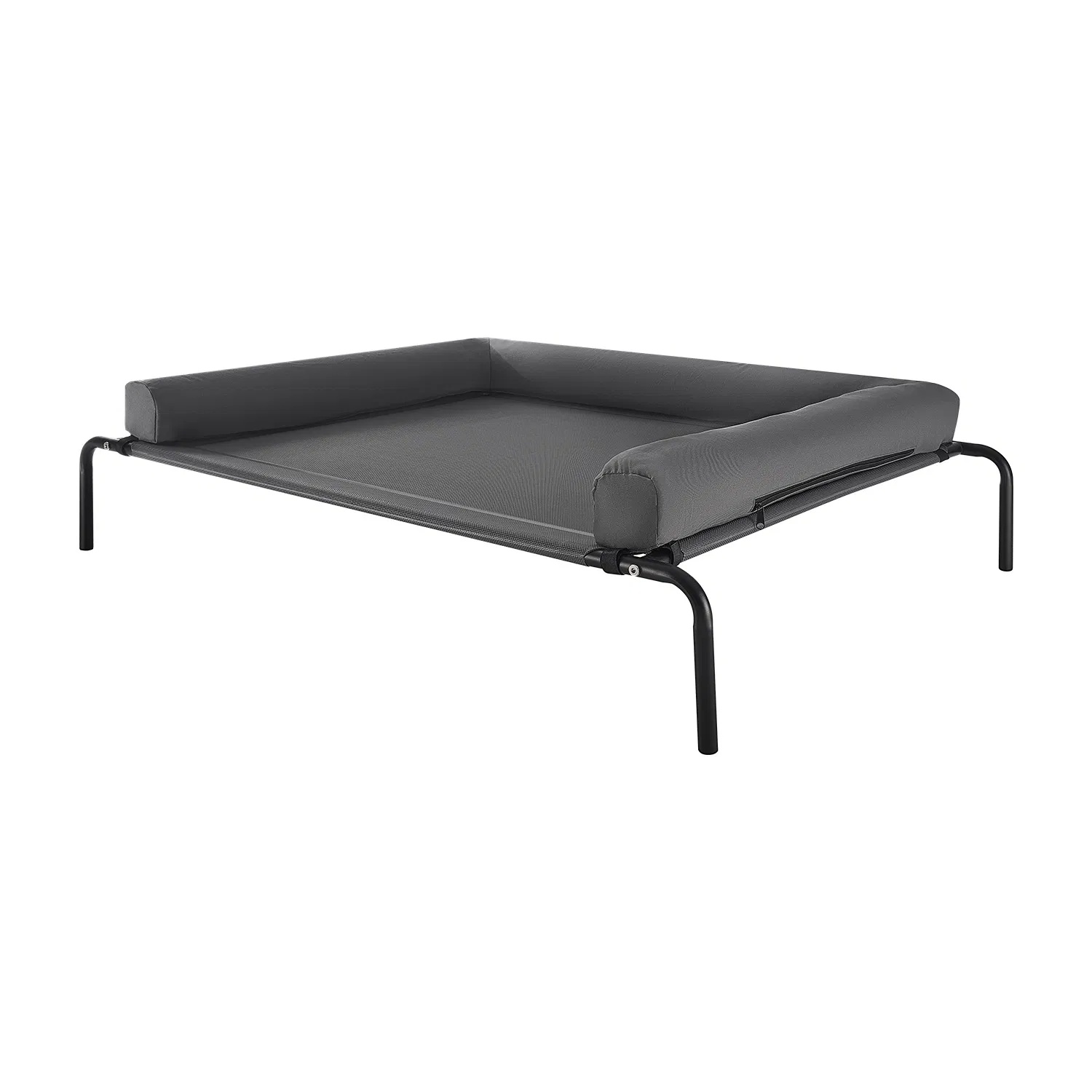 Cama para Perros Elevada XL para Grandes Razas, Cama para Perros con Almohada Lavable y Estructura de Acero Resistentísima, Ventilación para Perros Calientes, Malla Teslin Transpirable, Gris — imagen 5