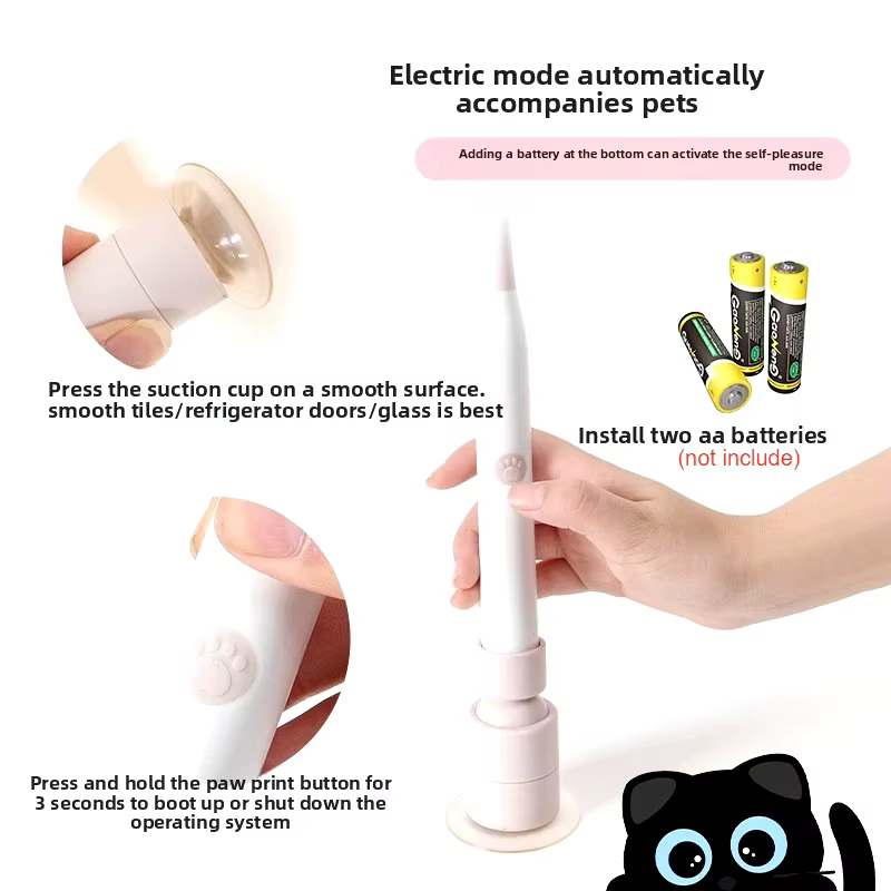 Juguetes de Atracción Eléctricos para Gatos con Cúpula de Succión Volador Mariposa Rodillo de Gato Juguete Autoentretenido para Gatos Largo Cable de Alambre de Acero — imagen 5