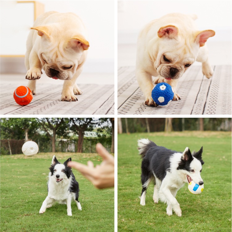 Dog Toys Latex Rugby Tennis Dog Bite Sound Ball Pet Toys — image 3