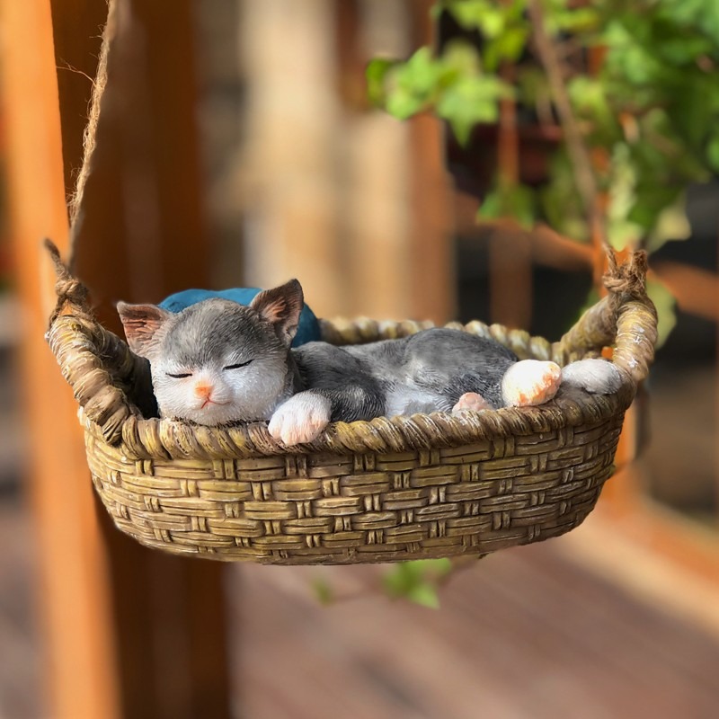 Outdoor cute kitten swing pendant — image 3